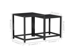 vidaXL Beistelltische 2 Stk. MDF Schwarz