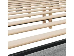 vidaXL Bettgestell Grau Sonoma 200x200 cm Holzwerkstoff und Metall 3280085