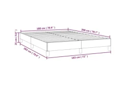 vidaXL Bettgestell Hellgrau 180x200 cm Stoff Modell 11397023