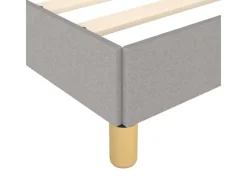 vidaXL Bettgestell Hellgrau 180x200 cm Stoff Modell 11397023