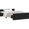 vidaXL Bettgestell mit Kopf- und Fußteil Schwarz 120x200 cm1909008