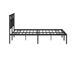 vidaXL Bettgestell mit Kopfteil Metall Schwarz 140x200 cm Modell 71846313