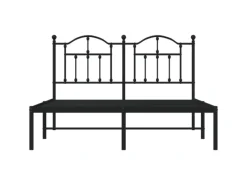 vidaXL Bettgestell mit Kopfteil Metall Schwarz 140x200 cm Modell 71846313