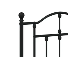 vidaXL Bettgestell mit Kopfteil Metall Schwarz 140x200 cm Modell 71846313