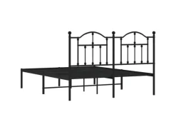 vidaXL Bettgestell mit Kopfteil Metall Schwarz 140x200 cm Modell 71846313