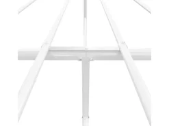 vidaXL Bettgestell mit Kopf- und Fußteil Metall Weiß 140x200 cm Modell 21629523