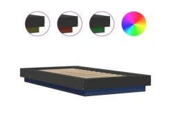 vidaXL Bettgestell mit LED 90x200 cm Holzwerkstoff 3281120