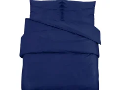 Überwürfe|Decken^vidaXL Bettwäsche-Set Marine 220x240 cm Baumwolle 136147