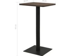 Tische^vidaXL BistRotisch Dunkle Esche 60x60x107 cm