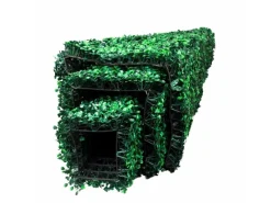 Kunstpflanzen^vidaXL Buchsbaum-Set 3 tlg. Künstlich Formschnitt Pyramide