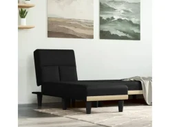 Sessel^vidaXL Chaiselongue Schwarz Stoff Modell 3