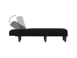 Sessel^vidaXL Chaiselongue Schwarz Stoff Modell 3