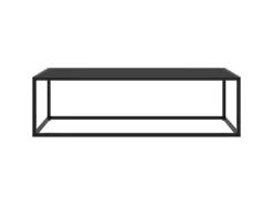 vidaXL Couchtisch Schwarz mit Schwarzem Glas 120x50x35 cm