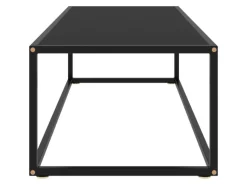 vidaXL Couchtisch Schwarz mit Schwarzem Glas 120x50x35 cm