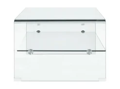 Tische^vidaXL Couchtisch Transparent 98×45×31 cm Hartglas 284745