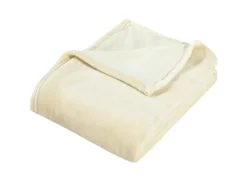 Decken^vidaXL Decke Creme 150x200 cm Polyester