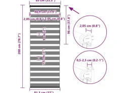 Rollos^vidaXL Doppelrollo 85x200 cm Stoffbreite 80,9 cm Polyester 4014154