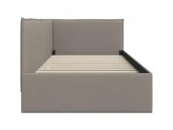 Betten^vidaXL Eckbettgestell mit Kopfteil 100 x 200 cm Stoff 42016476