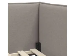 Betten^vidaXL Eckbettgestell mit Kopfteil 100 x 200 cm Stoff 42016476