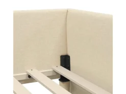 vidaXL Eckbettgestell mit Kopfteil 80 x 200 cm Stoff 42016033