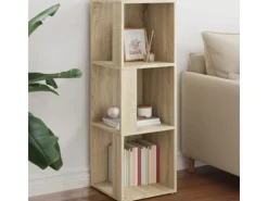Bücherregale^vidaXL Eckregal Sonoma-Eiche 33x33x100 cm Holzwerkstoff