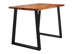 vidaXL Esstisch Baumkante 110x70x75 cm Massivholz Akazie