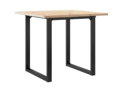 vidaXL Esstisch O-Gestell 90x90x75,5 Massivholz Kiefer und Gusseisen