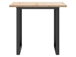 vidaXL Esstisch O-Gestell 90x90x75,5 Massivholz Kiefer und Gusseisen