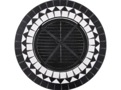 Mosaik^vidaXL Feuertisch Mosaik Keramik Schwarz und Weiß 68 cm