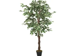 Kunstpflanzen^vidaXL Ficusbaum Künstlich 378 Blätter 80 cm Grün