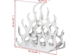 Flaschenregale^vidaXL Flaschenregal für 11 Flaschen Silbern Aluminium