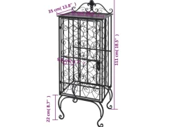 Flaschenregale^vidaXL Flaschenregal für 28 Flaschen Metall 47 x 35 x 111 cm