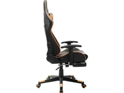 vidaXL Gaming-Stuhl mit Fußstütze Schwarz und Orange Kunstleder Modell 1