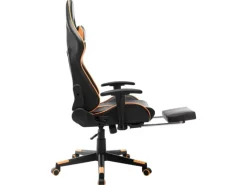 vidaXL Gaming-Stuhl mit Fußstütze Schwarz und Orange Kunstleder Modell 1