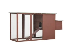 Kleintierbedarf^vidaXL Garten-Hühnerstall mit 1 Legenest Braun Holz