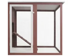 Kleintierbedarf^vidaXL Garten-Hühnerstall mit 1 Legenest Braun Holz