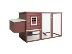 Kleintierbedarf^vidaXL Garten-Hühnerstall mit 1 Legenest Braun Holz