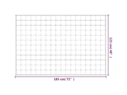 vidaXL Gewichtsdecke Grau 122x183 cm 9 kg Stoff Modell 1