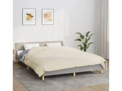 Überwürfe|Decken^vidaXL Gewichtsdecke Hellcreme 220x240 cm 11 kg Stoff Modell 1