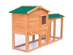 vidaXL Großer Kaninchenstall Kleintierhaus Hasenstall Holz
