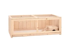 Kleintierbedarf^vidaXL Hamsterkäfig 104x52x38 cm Massivholz Tanne