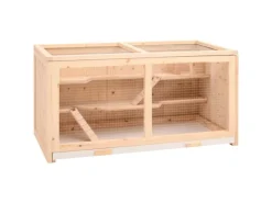 vidaXL Hamsterkäfig 104x52x54 cm Massivholz Tanne