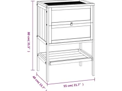 vidaXL Hamsterkäfig 55x40x80 cm Massivholz Tanne
