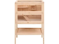vidaXL Hamsterkäfig 55x40x80 cm Massivholz Tanne