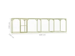 Kleintierbedarf^vidaXL Hühnerkäfig 1,5x6x1,5 m Imprägniertes Kiefernholz