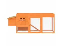 Kleintierbedarf^vidaXL Hühnerstall Braun 204x50x84 cm Massivholz Kiefer