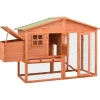Kleintierbedarf^vidaXL Hühnerstall mit Legenest Tanne Massivholz