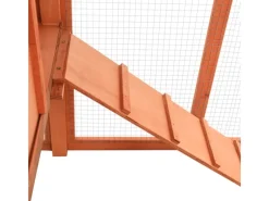 Kleintierbedarf^vidaXL Hühnerstall mit Legenest Tanne Massivholz