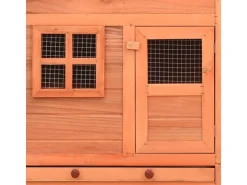 Kleintierbedarf^vidaXL Hühnerstall mit Legenest Tanne Massivholz