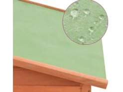 Kleintierbedarf^vidaXL Hühnerstall mit Legenest Tanne Massivholz